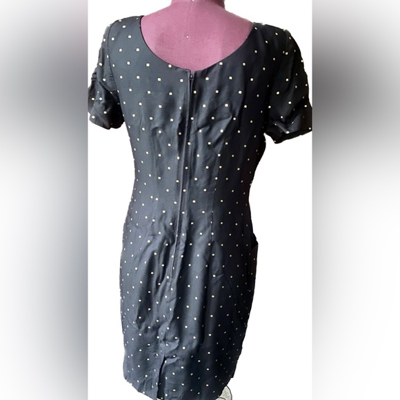 Vintage Dress with gold squares and POCKETS - Picture 5 of 10